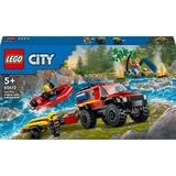 LEGO City 60412 Fuoristrada Antincendio e Gommone di Salvataggio