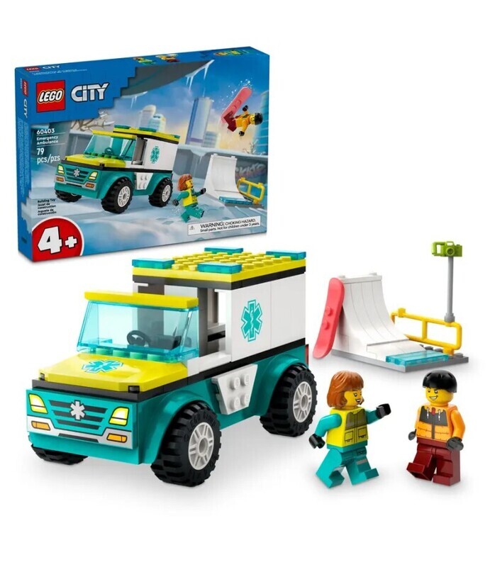 LEGO City 60403 Emergency Ambulance and Snowboarder