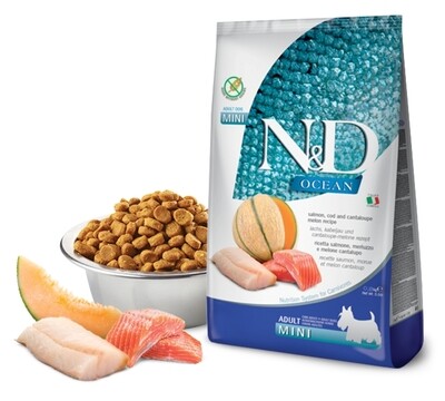 Farmina N&amp;D Ocean Dog Salmon, Cod, Cantaloupe Melon Adult Mini Gr 800