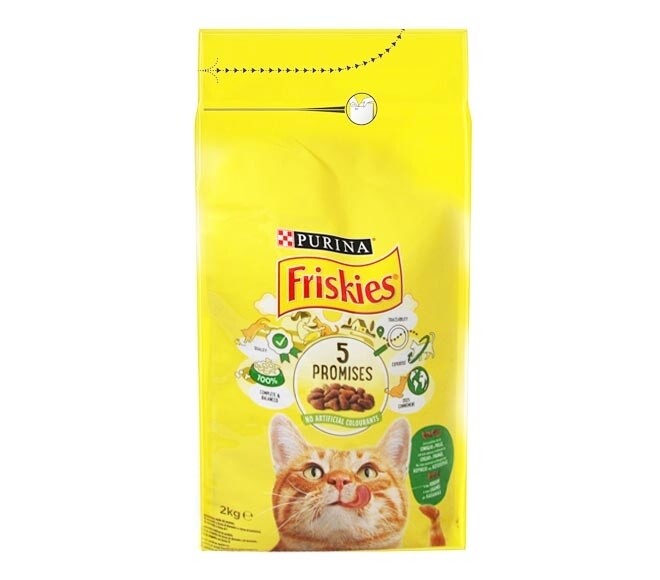Friskies Dry Cat VITALITY + ADULT RABBIT, CHICKEN AND VEGETABLES 2000g Purina