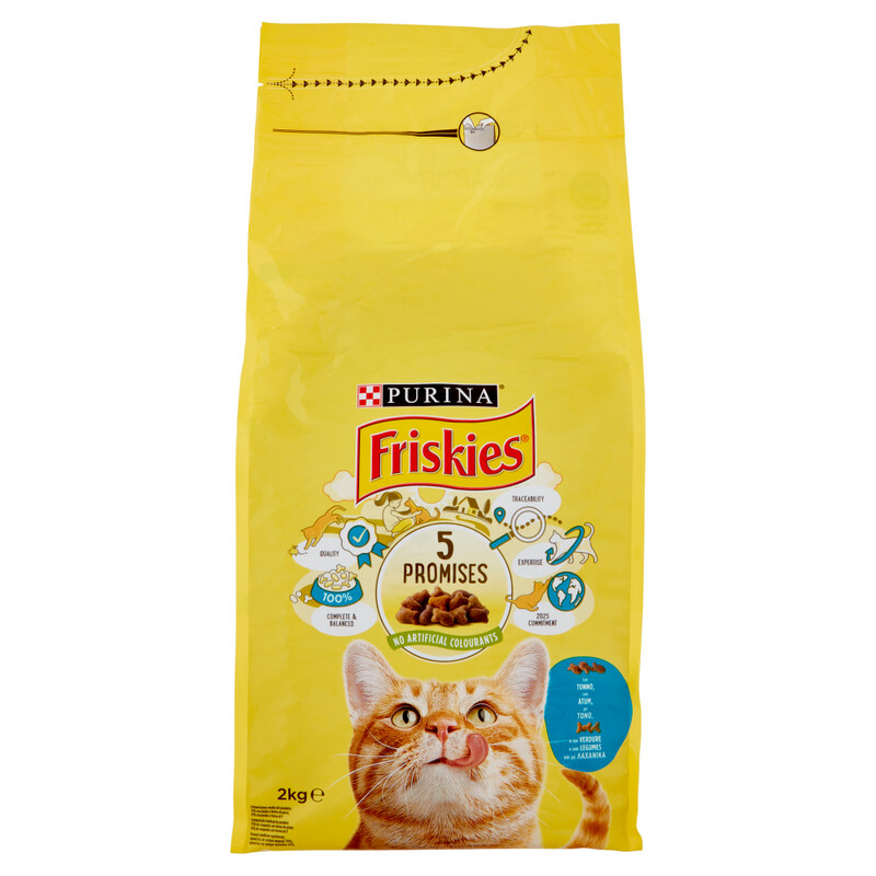 Friskies Dry Cat VITALITY + ADULT TUNA AND VEGETABLES 2000g Purina