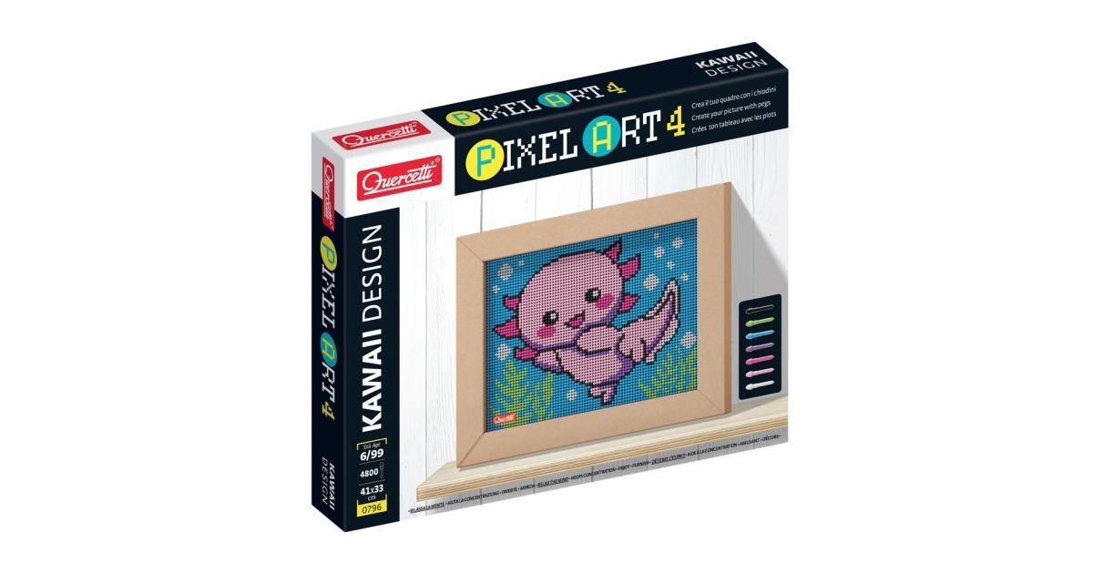 Quercetti Pixel Art 4 Kawaii Design Axolotl -0796-