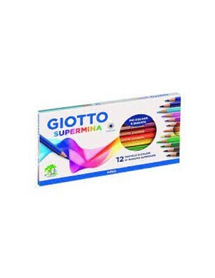 Giotto Supermina colored crayons - 12 pack