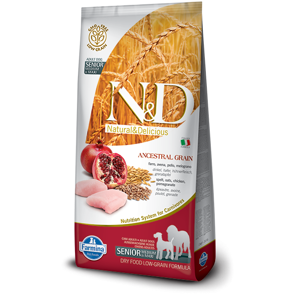 Farmina N&amp;D Ancestral Dog Chicken And Pomegranate Senior Medium/Maxi Kg.2.5