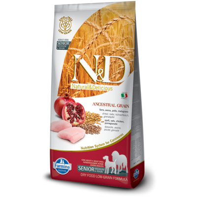 Farmina N&amp;D Ancestral Dog Chicken And Pomegranate Senior Medium/Maxi Kg.2.5