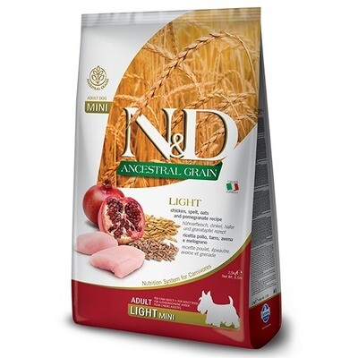 Farmina N&amp;D Ancestral Dog Chicken And Pomegranate Light Mini Kg.2.5