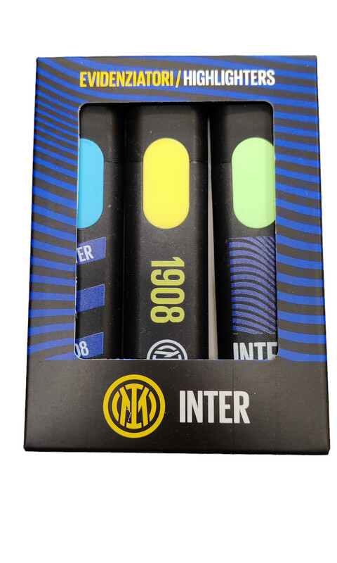 SET 3 EVIDENZIATORI INTER STATIONERY ALL BALL