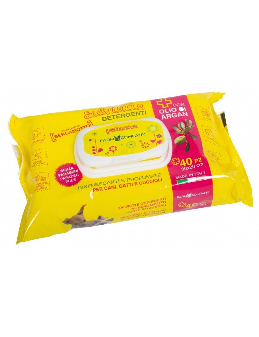 Farm Company Argan Oil and Bergamot Wet Wipes 40pcs
