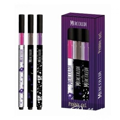 Wednesday gel pens - gift box of 3 pens