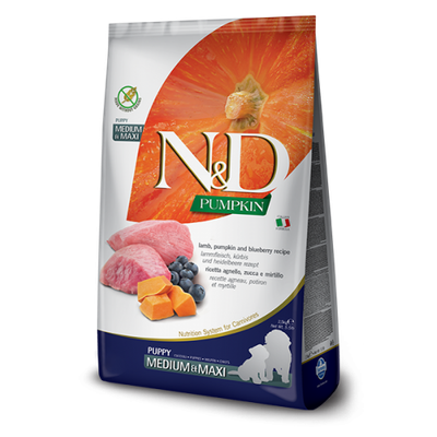 Farmina Cane N&amp;D Pumpkin Puppy Medium&amp;Maxi Lamb, Pumpkin &amp; Blueberry 2.5KG