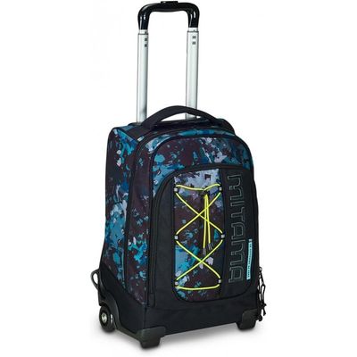 school trolley backpack with wheels MITAMA BDBF DESERT BLUE