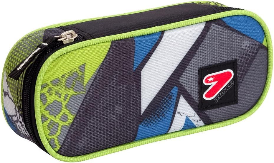 PENCIL CASE school SEVEN the double - ICE PATCH - Blue Yellow
