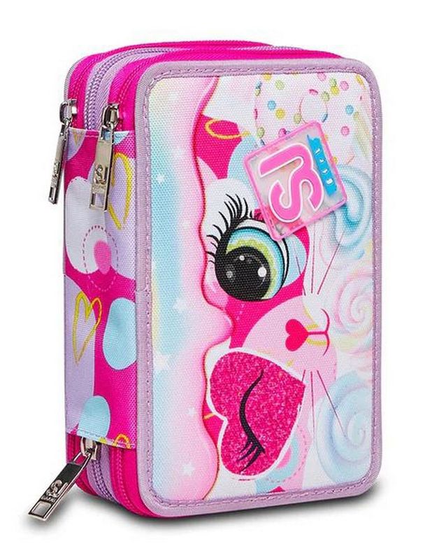 SJ Heart Lolly 3-Zip School Case