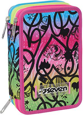 Seven Colour Expression 3-Zip Pouch