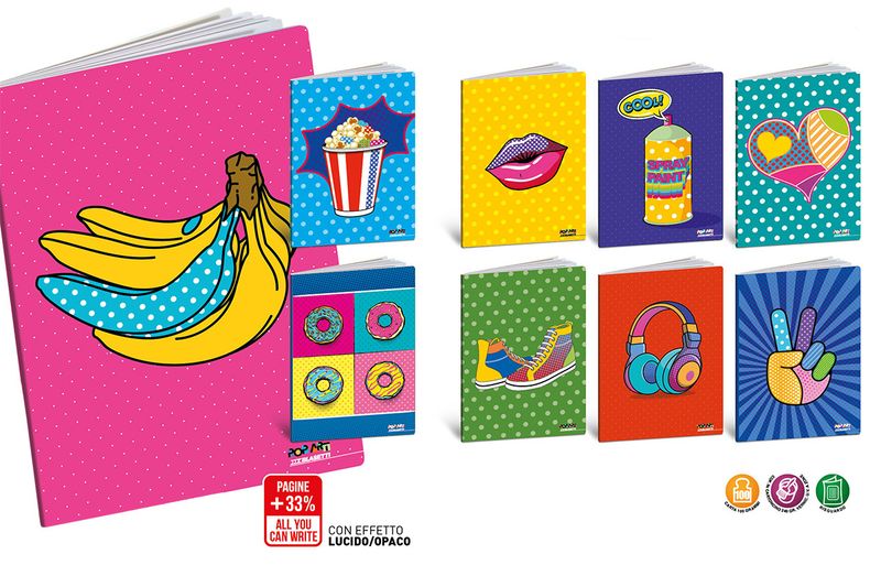 MAXI Blasetti Pop Art Notebooks 4MM 100GR 50FF HIGH SHEET