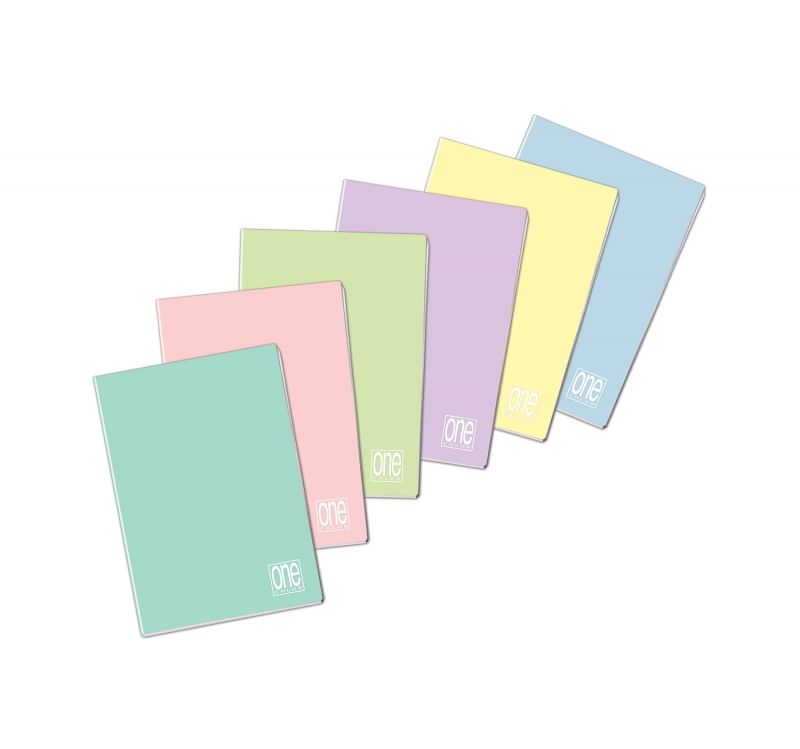 Maxi One Color Pastel A4 Notebook - 80 g/m2 - 20+1 ff - 5mm ruled
