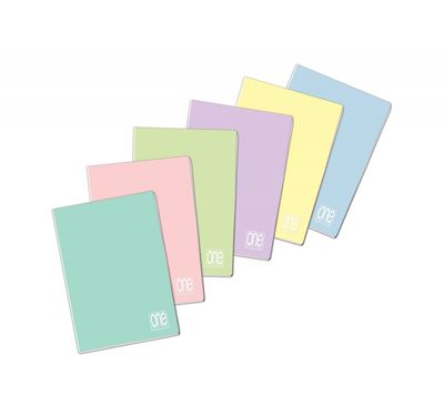 Maxi One Color Pastel A4 Notebook - 80 g/m2 - 20+1 ff - 5mm ruled
