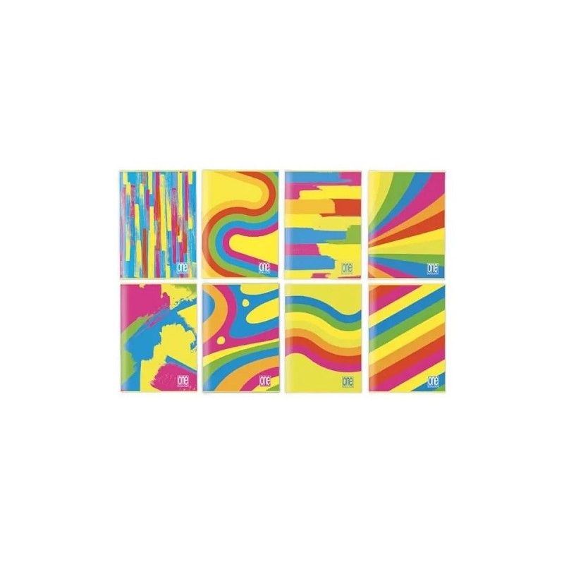 Maxi One Color Notebook 21+1 80gr FantaFluo 5mm ruled