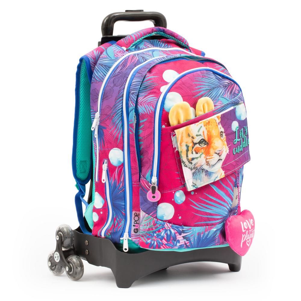 GoPop Trolley Backpack Smart-Click Sweet Jungle