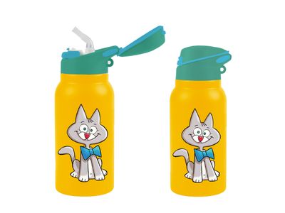 Thermal Water Bottle 350 ml C THE CAT Kids with resealable cap
