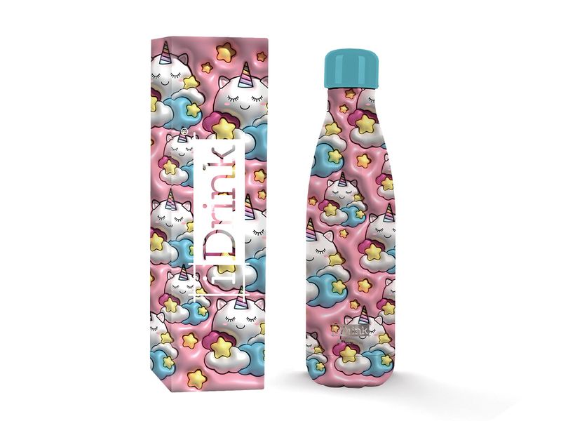 Total Juggling I Drink - Thermal Water Bottle 500 ml UNICORN 3D