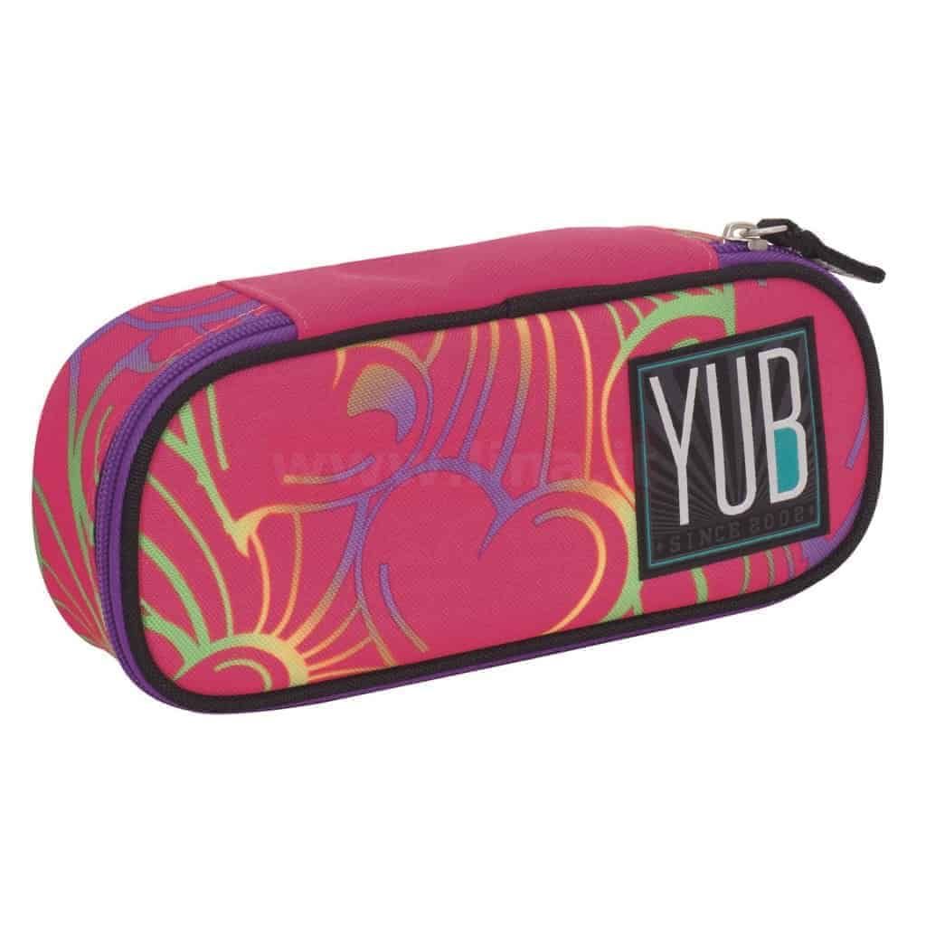 Yub Seven round wallet murales girl fuchsia