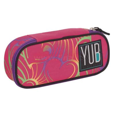 Yub Seven round wallet murales girl fuchsia