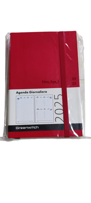 Agenda 2025 Giornaliera Pocket Greenwitch New Age SoftSkin Rosso