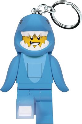 Portachiavi minifigure uomo Squalo con licenza ufficiale LEGO con luci LED