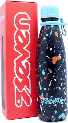 Water Bottle Seven 500Ml Black Polka Dot Boy