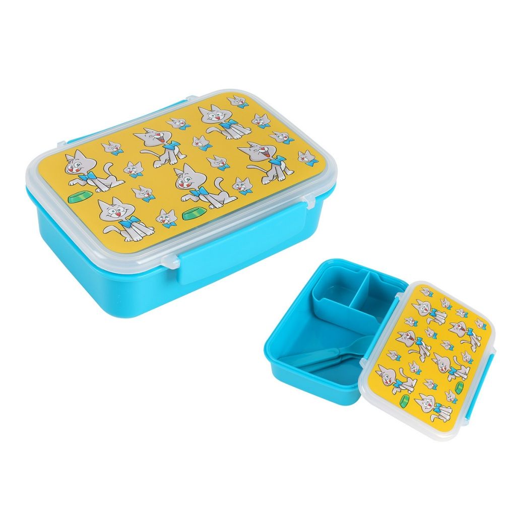 Lunch Box C The Cat With Cutlery