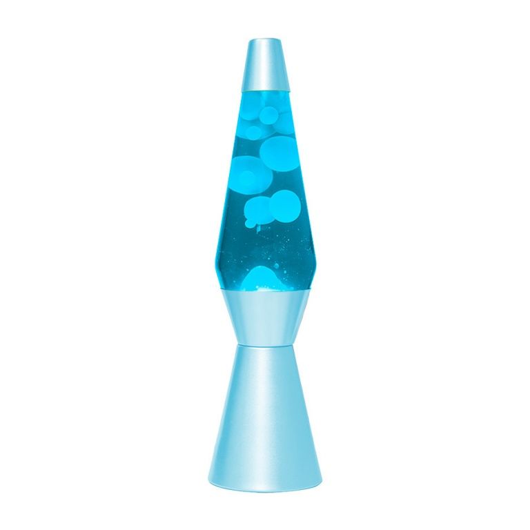 Lava Lamp Blue Base, Blue Liquid and White Wax - 36cm - Total Juggling - code XL2939