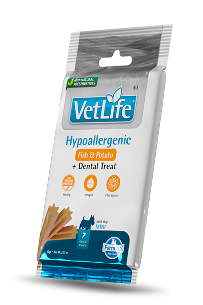 Farmina Snack for Dog Vet Life Hypoallergenic Fish &amp; Potato mini 60gr