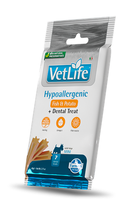 Farmina Snack for Dog Vet Life Hypoallergenic Fish &amp; Potato mini 60gr