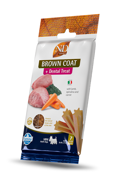 Farmina Snack for Dog Brown Coat Lamb, Spirulina and Carrot mini 60gr