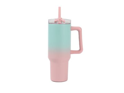 Travel Mug 1200ml Shaded Water Green/Pink