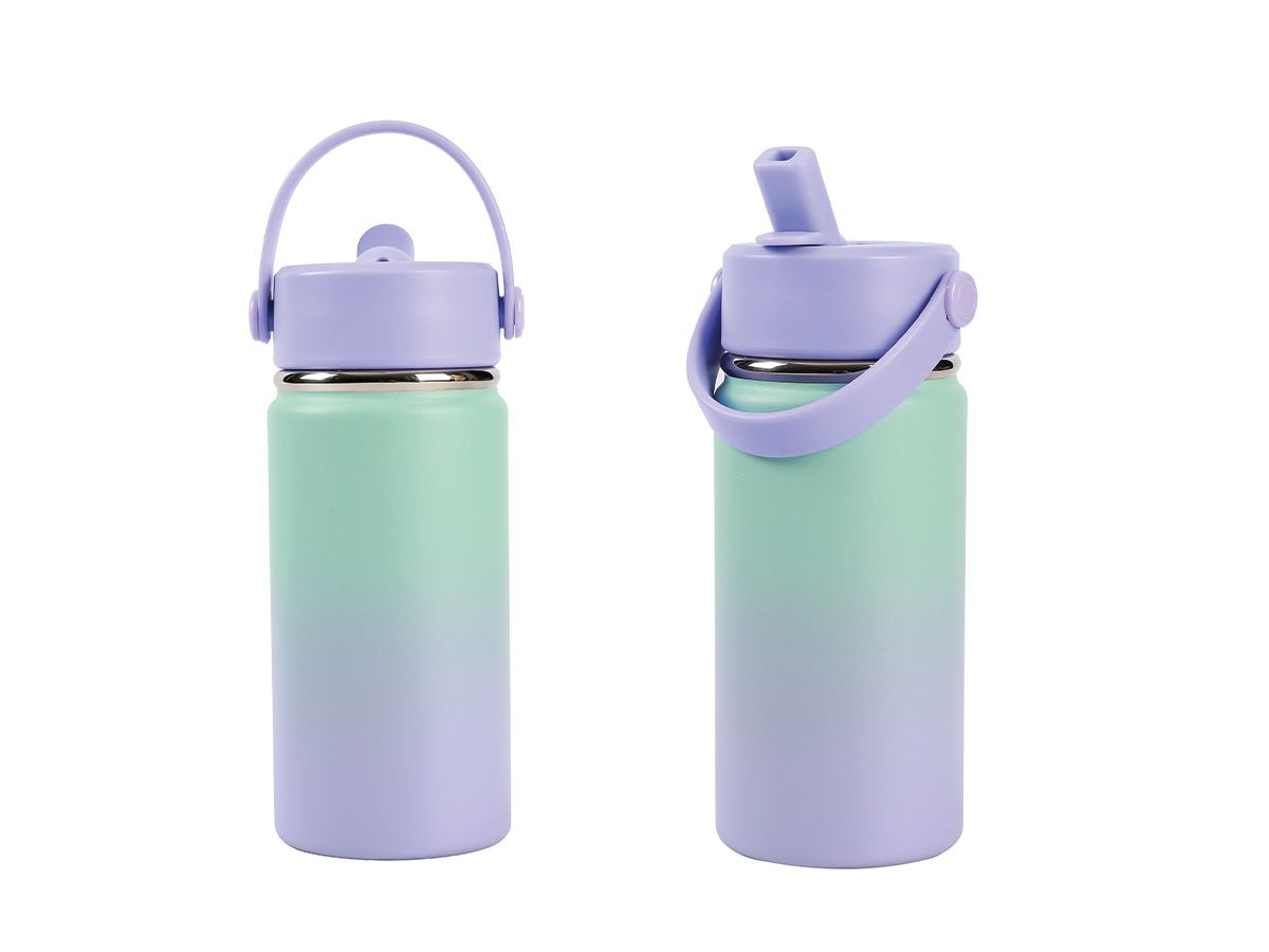 400 ml Thermal Water Bottle with Shaded Water Green/Lilac Handle
