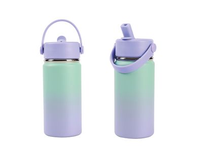 400 ml Thermal Water Bottle with Shaded Water Green/Lilac Handle