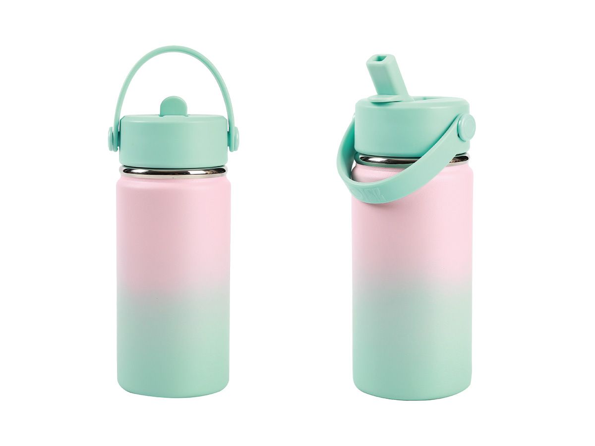 400 ml Thermal Water Bottle with Shaded Pink/Green Water Handle