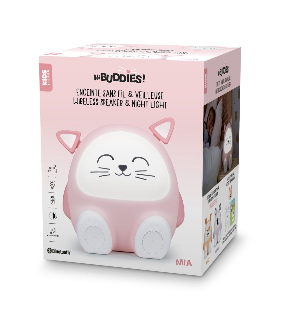 Mia, Wireless Light Speaker &amp; Night Light - Kitten