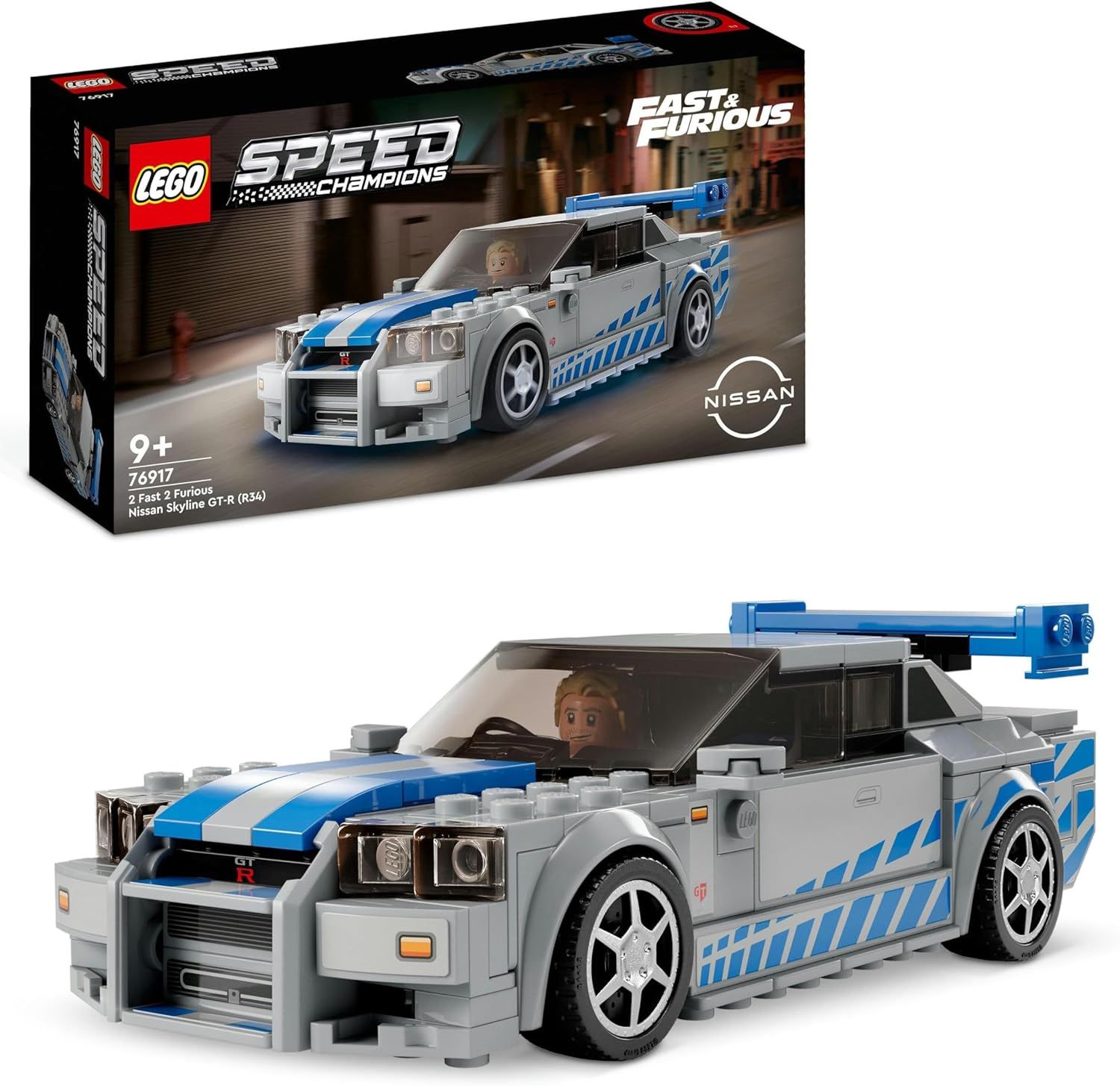 LEGO 76917 Speed Champions 2 Fast 2 Furious Nissan Skyline GT-R (R34)