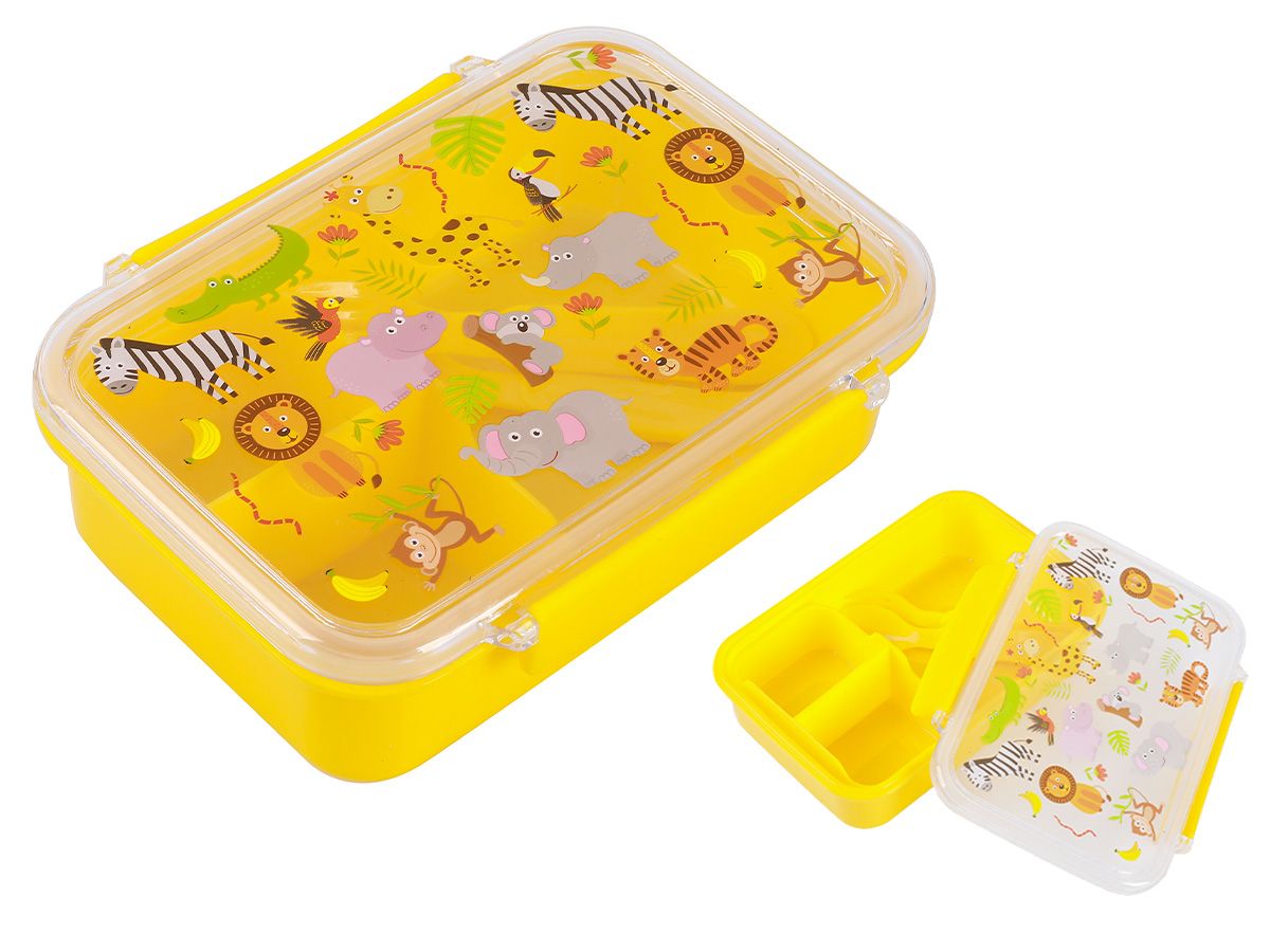Lunch Box Kids Animals with cutlery