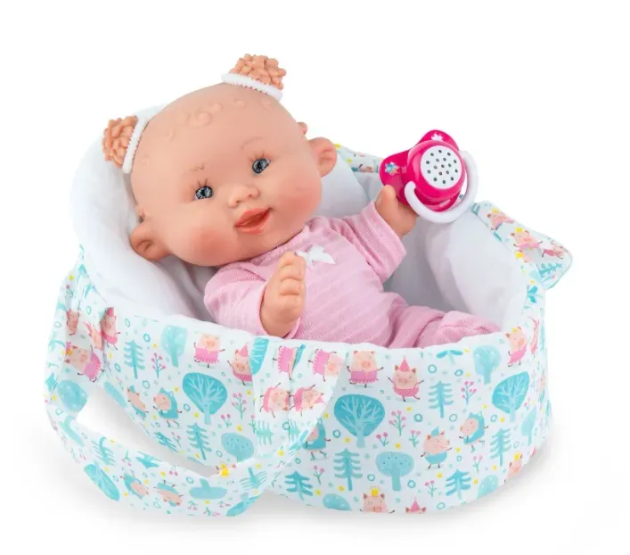 Marina and Pau Doll - Newborn Baby with Soft Cradle