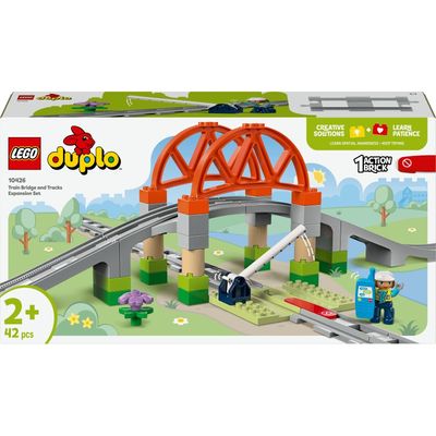 LEGO DUPLO 10426 Bridge and railroad track expansion pack.