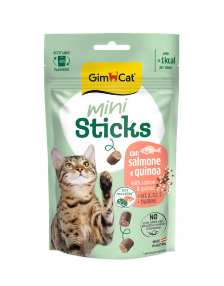MINI STICKS WITH SALMON AND QUINOA 50 Gr
