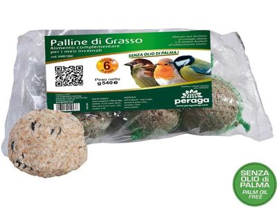 GRASS FEEDING BALLS 6X90GR FOR WILD BIRDS Bavicchi