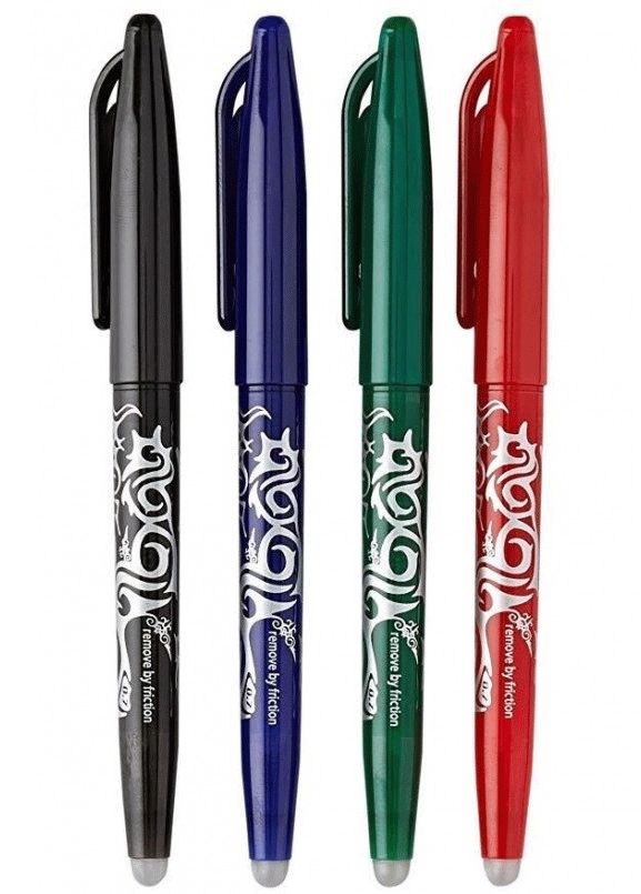 Erasable and Rechargeable Ballpoint Pen - Pilot Frixion Ball - 0.7 mm stroke - Assorted Colors