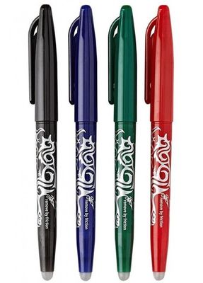 Erasable and Rechargeable Ballpoint Pen - Pilot Frixion Ball - 0.7 mm stroke - Assorted Colors