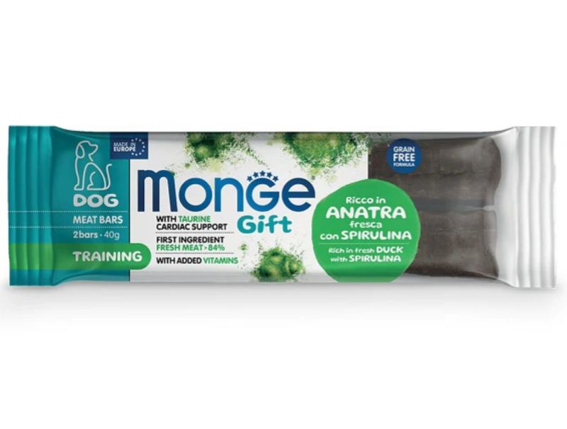Monge Gift Training Dog Rich In Fresh Duck With Spirulina - Meat Bar