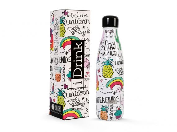 Total Juggling I Drink - Thermal Water Bottle 500 ml Unicorn